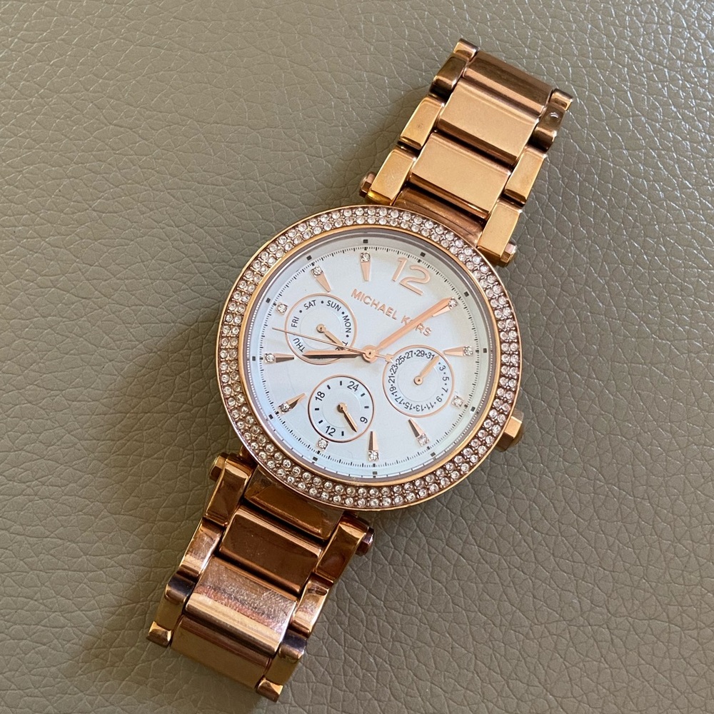 Michael Kors - Mini Camille Pave Gold - Tone Watch